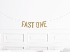 Fast One Banner, Vintage Car Birthday Decorations, Boys 1st Birthday Banner, Car Themed 1st Birthday Decorations