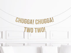 Chugga Chugga Two Two Banner, Train Birthday Decorations, Chugga Chugga Choo Choo Birthday Decor, Train Decorations, Party Supplies - Pretty Day