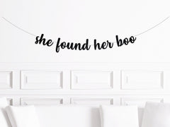 Halloween Bachelorette Party Banner, She Found Her Boo, Halloween Bach Decor, October Bachelorette Party - Pretty Day