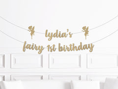 My Fairy 1st Birthday Party Decorations, Fairy Birthday Decor, Fairy First Birthday Banner, Custom Personalized, Fairy Party Supplies, Ferry - Pretty Day