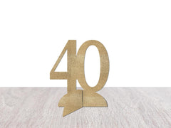 40th Birthday Decorations, 40 Table Decor, Forty Centerpiece, Tabletop Decoration, Table Sign, Fortieth Anniversary Party Supplies Fourty - Pretty Day