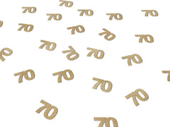 70th Birthday Decorations, Glitter Paper 70 Confetti, 70 Decor, Party Supplies Seventy Seventieth Man Woman, Gold, Rose Gold, Anniversary - Pretty Day