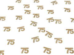 75th Birthday Decorations, Glitter Paper 75 Confetti, 75 Decor, Party Supplies Seventy Fifth Man Woman, Gold, Rose Gold, Anniversary - Pretty Day