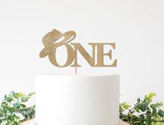 Western One Cake Topper, Cowboy Cowgirl 1st Birthday Cake Smash Decoration, 1st Rodeo Decor, Country Theme Party Supplies - Pretty Day