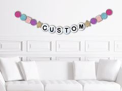 Custom Friendship Bracelet Glitter Paper Banner - Pretty Day