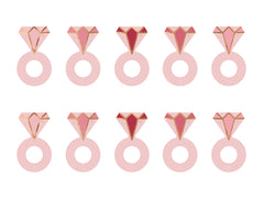 Diamond Ring Drink Tags Rose Gold-10pc. JN23 S0150 - Pretty Day