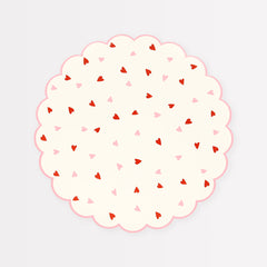 Heart Pattern Side Plates (x 8) - Pretty Day