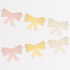 3D Pastel Paper Bow Garland - Pretty Day