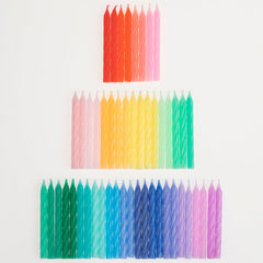 Meri Meri Rainbow Twisted Mini Candles (x 50) - Pretty Day