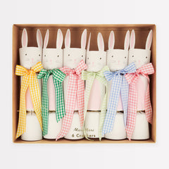 Gingham Bow Bunny Crackers 6pk. - Pretty Day