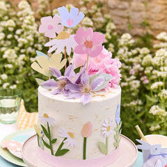 Spring Flower Cake Wrap & Toppers - Pretty Day