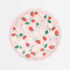 Strawberry Patten Plates Small 8pk. - Pretty Day