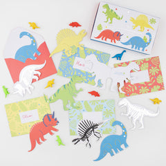 Dinosaur Kids Valentine's Cards & Erasers Set 12pk. - Pretty Day