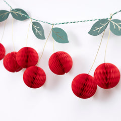 Cherry Honeycomb Garland - Pretty Day