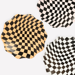 Halloween Checker Dinner Plates (x 8) - Pretty Day