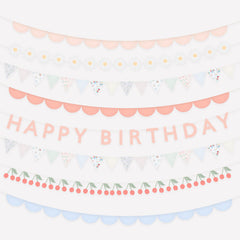Meri Meri patchwork Happy Birthday Garland Set