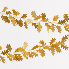 Meri Meri Gold Oak Leaves Garland - Pretty Day