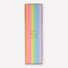 Super Skinny Rainbow Candles 36pk.