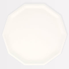 Cream Decagon Compostable Dinner Plates 8pk. - Pretty Day