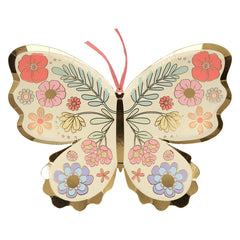Meri Meri Floral Butterfly Plates 8pk.
