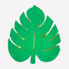 Meri Meri Tropical Leaf Plates 8pk.