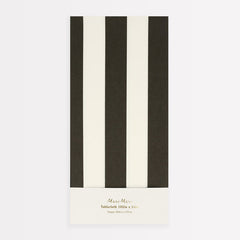 Black Striped Paper Tablecloth - Pretty Day