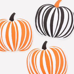 Stripe Pumpkin Paper Placemats 12pk. - Pretty Day