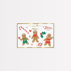Christmas Gingerbread Temporary Tattoos - Pretty Day