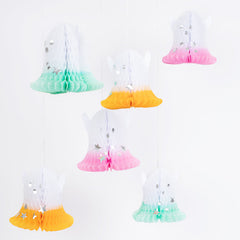 Meri Meri Halloween Ombré Pastel Stars Ghost Hanging Decorations (6 Pieces) - Pretty Day