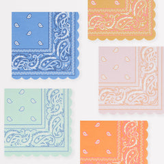 Western Bandana Napkins Small 16pk. - Pretty Day