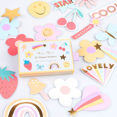 Happy Icons Shaped Stickers - Pretty Day