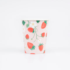 Strawberry Pattern Cups 8pk. - Pretty Day