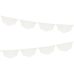 White Lace Paper Party Garland - Pretty Day