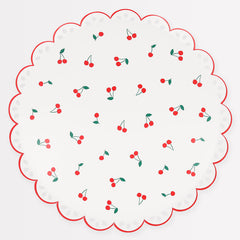Cherry Pattern Plates Large 8pk. - Pretty Day