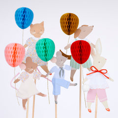 Animal Friends Cake Toppers 5pk. - Pretty Day