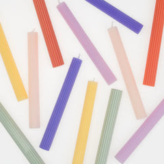 Meri Meri Rainbow Dinner Table Candles - Pretty Day