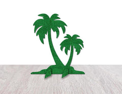 Tropical Palm Tree Freestanding Glitter Paper Table Centerpiece - Pretty Day