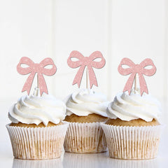 Bow Cupcake Toppers - Pretty Day