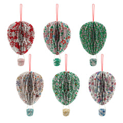 Meri Meri x Liberty Honeycomb Balloon Tree Decorations 6pk.