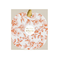 Thanksgiving Toile Pumpkin Napkins 16pk.