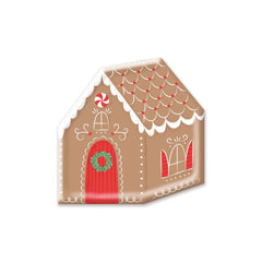 PLTS384C - Gingerbread House Shaped Paper Plate - Pretty Day