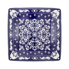 Navy Bandana Dinner Plates-8pk. JN23 S7009 - Pretty Day