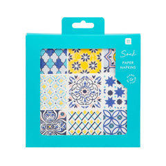 Souk Blue Summer Napkins - 20 Pack S5034 S5026 - Pretty Day