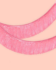 Let's Go Party Pink Fringe Banner - Pretty Day