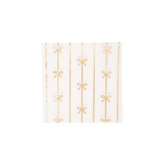 Bonjour Fête - GOLD SIGNATURE BOW SMALL NAPKINS - Pretty Day
