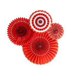 My Mind’s Eye - PLFN03 - Red and White Party Fan Set - Pretty Day