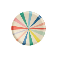 Meri Meri Bright Stripes Bamboo Fibre Reusable Small Side Plates
