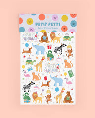 Petit Fetti - Party Animal Temporary Tattoos, Birthday Supplies, Decor - Pretty Day