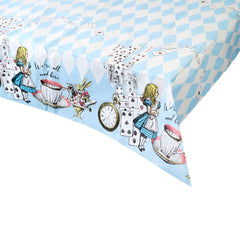 Blue Alice in Wonderland Paper Tablecloth - Pretty Day