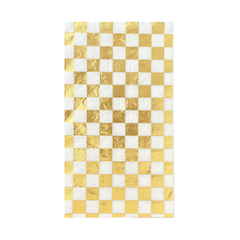 Jollity & Co. + Daydream Society - Check It! Gold Clash Check Guest Napkins - 16 Pk. - Pretty Day